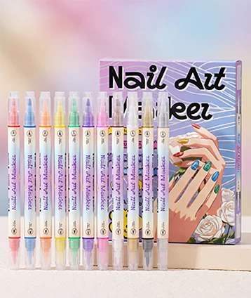 مجموعة أقلام تزيين الأظافر 12 لون 🎨